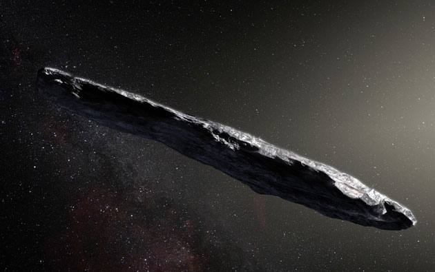 Künstlerische Darstellung des Objekts 'Oumuamua (Illu.). Copyright: M. Kornmesser/ESO