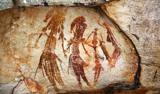 Symbolbild: Wandmalerei der Aborigines.