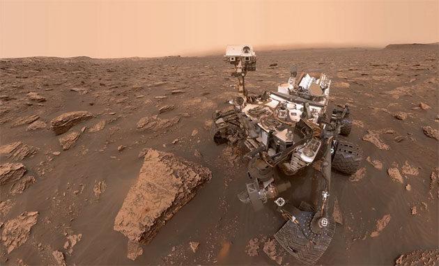 Der Mars-Rover “Curiosity” im Selbstporträt. Copyright: NASA/Caltech