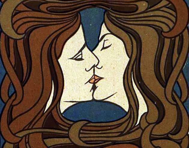 Symbolbild: „Der Kuss“ von Peter Behrens (1898). Copyright: Gemeinfrei