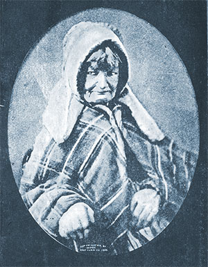 Historische Aufnahme der Angeline Tubbs, die als „Witch of Saratoga“ lokale Bekanntheit erlangte. Copyright: Gemeinfrei