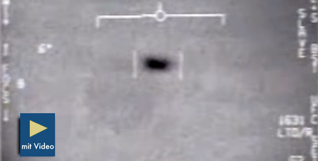 Standbild aus der Videoaufzeichnung der Aufnahmen des ATFLIR-Systems an Bord einer F/A-18 Super Hornet der US-Navy als Teil der Flugzeugträgerkampfgruppe der USS Nimitz, aufgezeichnet im November 2004 vor der kalifornischen Küste. Copyright/Quelle: US Ministry of Defence / US Navy / Tot he Strs Academy / The New York Times