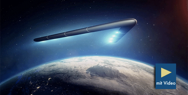 Das etwa 50 Meter große JPA-Luftschiff „Ascender“ in einem Hangar. Copyright JP Aerospace