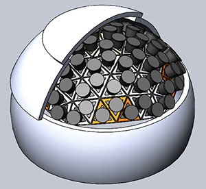 Technische Ansicht einer PANOSETI-Observatoriums (Illu.). Copyright/Quelle: Shelley Wright, UCSD