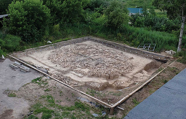 Der Knochenkreis von Kostenki. Copyright: Pryor et al., Antiquity, 2020