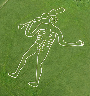 Der „Cerne Abbas Giant“. Copyright: Steve Alexander, temporarytemples.co.uk