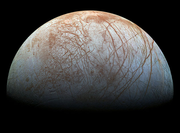 Blick auf den Jupitermond Europa. Copyright: NASA/JPL-Caltech/SETI Institute