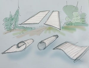 Zeichnerische Rekonstruktion der Phasen des „schrecklichen Etwas“, basierend auf der Zeugenbeschreibung des Johannes Becker (Illu.). Copyright: A. Müller f. grenzwissenschaft-aktuell.de