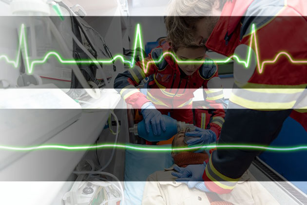 Symbolbild: Notärzte bei der Wiederbelebung. Copyright/Quelle: Adobe Stock/Lightfield Studios / EURAC (Bearb. grewi.de)