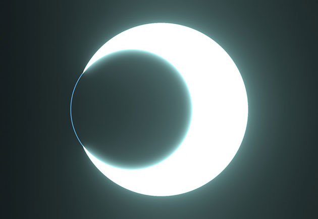 Künstlerische Darstellung des Transits eines Planeten vor der „Sonnenscheibe“ eines Weißen Zwergs (Illu.). Copyright: Carl Sagan Institute