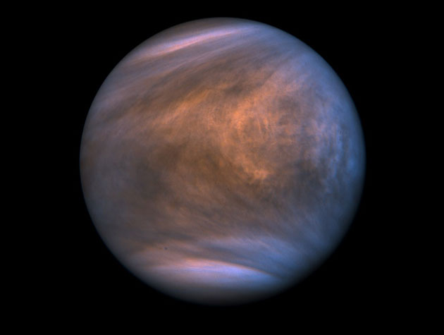 UV-Aufnahme der Venus durch die japanische Sonde Akatsuki. Copyright: ISAS/JAXA