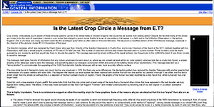 Die mittels der "WaybackMashine" des InternetArchive gespeicherte Statement des SETI-Institutes zum Kornkreis von Chilbolton 2001