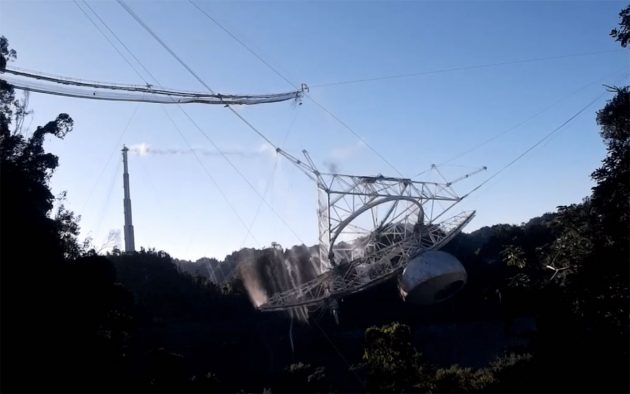 Standbild aus dem Überwachungsvideo Copyright/Quelle: Arecibo Observatory, U.S. National Science Foundation