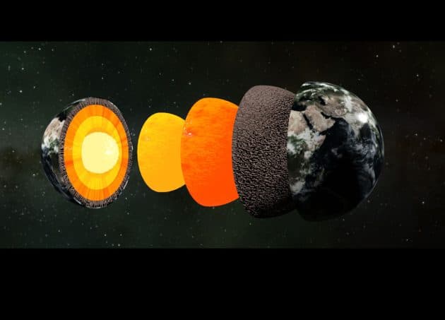 Das Modell der Struktur des inneren Erdkernst muss neu gedacht werden (Illu.). Copyright: A.Shteiwi (via WikimediaCommons) / CC BY-SA 4.0