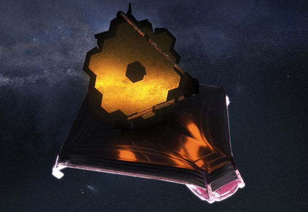 Künstlerische Darstellung des James-Webb-Weltraumteleskops im Einsatz (Illu.). Copyright: NASA