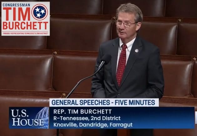Der republikanische US-Abgeordnete Tim Burchett während seiner „UFO-Rede“. Copyright: Gemeinfrei / U.S. House of Representatives - burchett.house.gov
