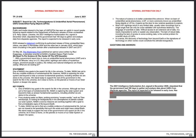 Auszüge aus den veröffentlichten internen NASA-Mails. Copyright/Quelle: NASA / GovernmentAttic.org