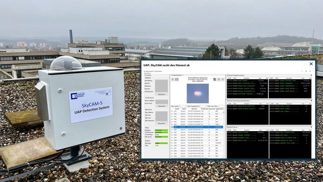 Etwa 70 Zentimeter hoch ist die Box - die das Kamerasystem SkyCAM-5 enthält. Copyright: Hakan Kayal - Universität Würzburg