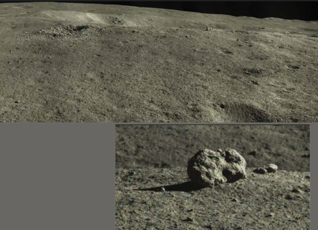 Die neue Panorama-Aufnahme zeigt das Objekt nun aus nur noch 10 Metern Distanz. Aus dem Haus wurde ein Hä(u)schen... Copyright: CNSA