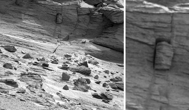 Entsteht hier ein weiteres „Mars-Tor“? (Klicken Sie auf die Bildmitte, um zum Original in der NASA-Bilddatenband zu gelangen.) Copyright: NASA/JPL-Caltech/MSSS