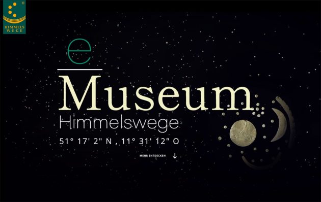 Screenshot der Startseite des neuen „eMuseum Himmelswege“. Copyright: emuseum-himmelswege.de