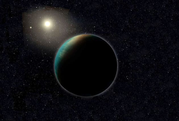 Künstlerische Darstellung des Exoplaneten TOI-1452 b (Illu.). Copyright: Benoit Gougeon, Université de Montréal