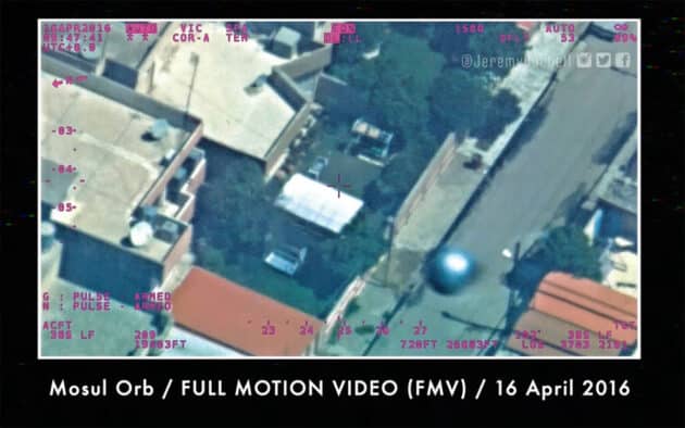 Standbild aus dem sog. „Mosul Orb“-Video aus angeblicher US-Geheimdienstquelle.Copyright/Quelle: Jeremy Corbell, www.weaponizedpodcast.com