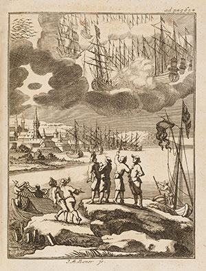llustration aus: Erasmus Francisci: Der Wunder-reiche Uberzug unserer Nider-Welt/ Oder Erd-umgebende Lufft-Kreys/ […], Nürnberg 1680, Kupferstich,Copyright/Quelle: Staatsbibliothek zu Berlin, Abteilung Handschriften und Historische Drucke