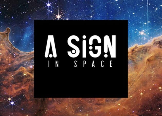 Das Logo des SETI-Kunstprojekts “A Sign in Space”. Copyright/Quelle: www.asignin.space