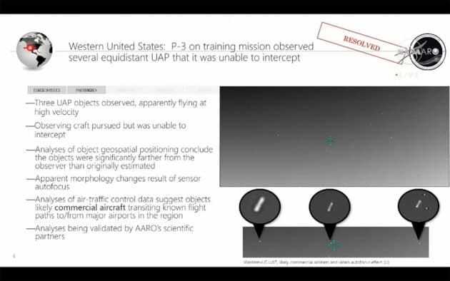 Infografik zur erklärbaren P-3 Video.Quelle: NASA/AARO