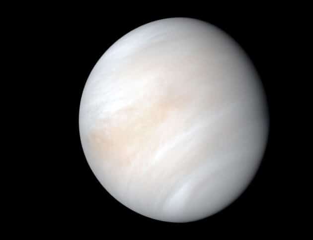 Venus in natürlichen Farben, aufgenommen von der NASA-Sonde Mariner 10. Copyright: NASA