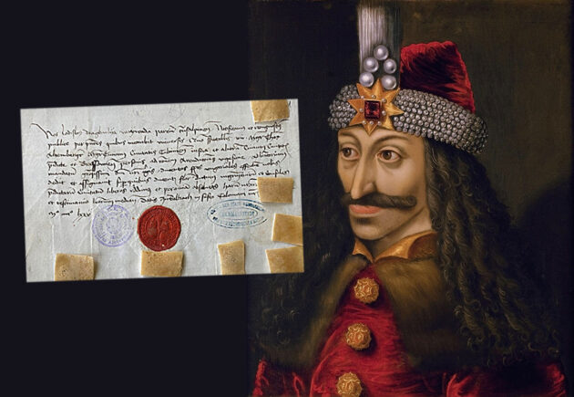Ein Brief und Porträt von Vlad Drăculea III. Copyright: Gemeinfrei / Rumänisches Nationalarchiv