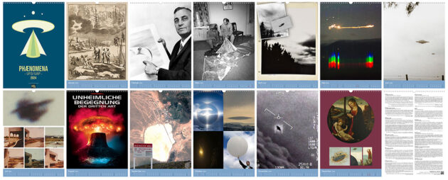 Alle Bläter des neuen GreWi-Kalenders "Phaenomena 2024".Abb. Copyright: grenzwissenschaft-aktuell.de