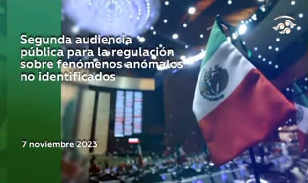 Ankündigung der Live-Übertragung der öffentlichen UFO-Anhörung am mexikanischen Parlament. Copyright: Quelle: Canal del Congreso México (Youtube)