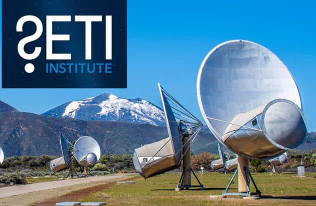 Blick auf einige Teleskope der Allen Telescope Array. Copyright: Simon Steel/SETI Institute