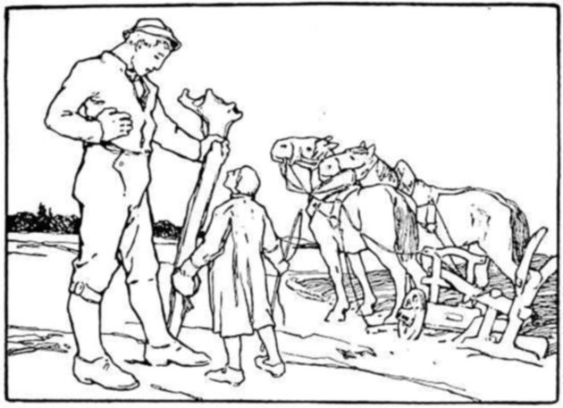 Symbolbild: Illustration von Otto Ubbelohde zu „Der junge Riese“, 1909. Copyright: Otto Ubbelohde / Gemeinfrei