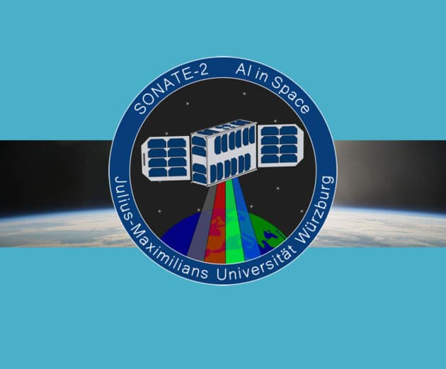 Das Logo der Mission "Sonate-2". Copyright/Quelle: Professur für Raumfahrttechnik an der Julius-Maximilians-Universität Würzburg (JMU)