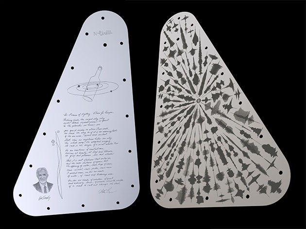 Beide Seiten der Plakette.Copyright: NASA