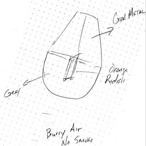 Zeugenskizze des Eglin AFB UFOs.Copyright/Quelle: USAF / TheBlackVault.com