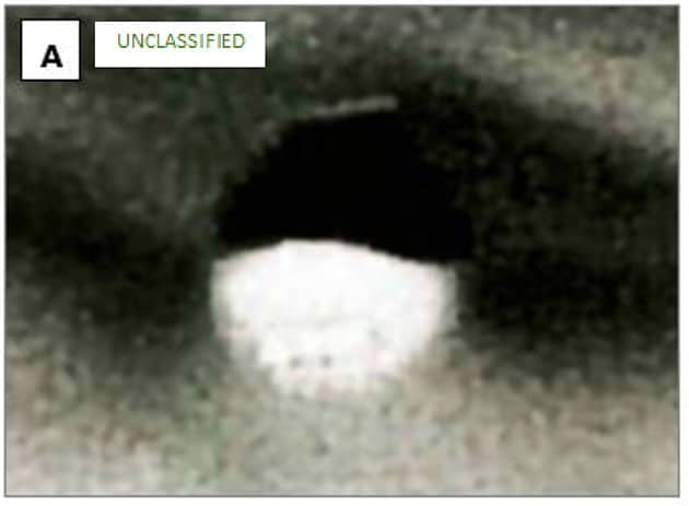 Pilotenaufnahme (EO) des gesichteten Objekts.Copyright/Quelle: AARO