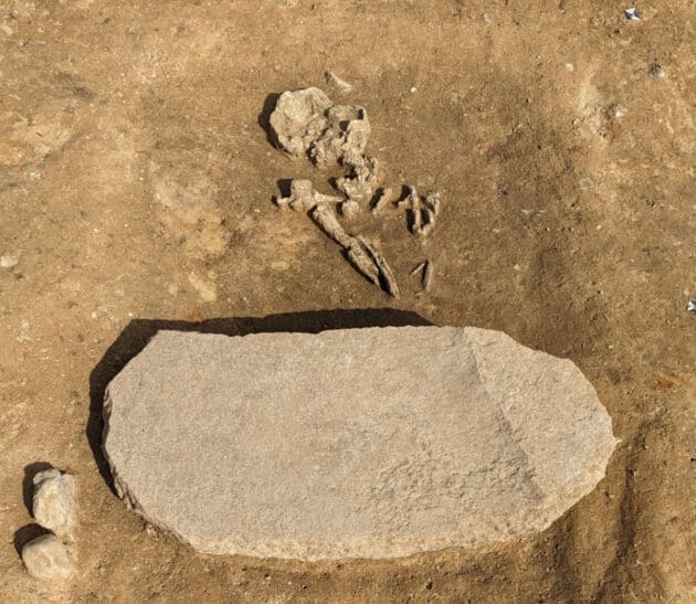 Blick ins Grab eines möglichen Wiedergängers nahe Oppin in Sachsen-Anhalt. Copyright: LDA Sachsen-Anhalt, A. Lochner-Rechta