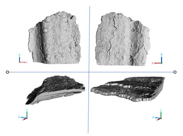 CT-Scans des untersuchten Fragments. Quelle: ORNL/AARO/US Dept. of Defense