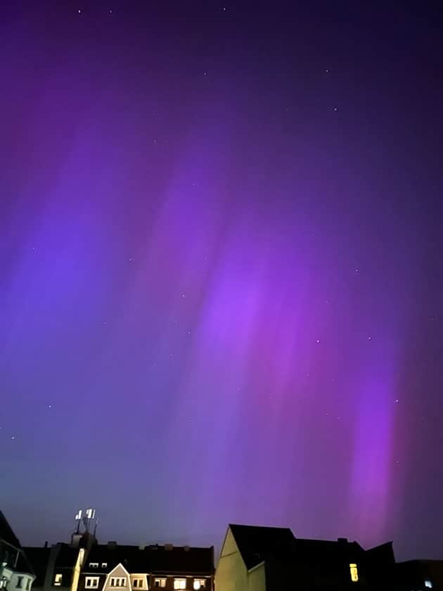 Seltenes Himmelsschauspiel: Am 11. Mai 2024 waren Polarlichter bis ind en Alpenraum zu sehen.Copyright: A. Müller für grenzwissenschaft-aktuell.de