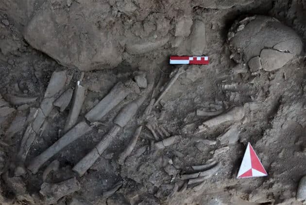 Blick in das Grab der Vampir-Schaminin von Çemka Höyük.Copyright: Ergül Kodas et al., L'Anthropologie 2024