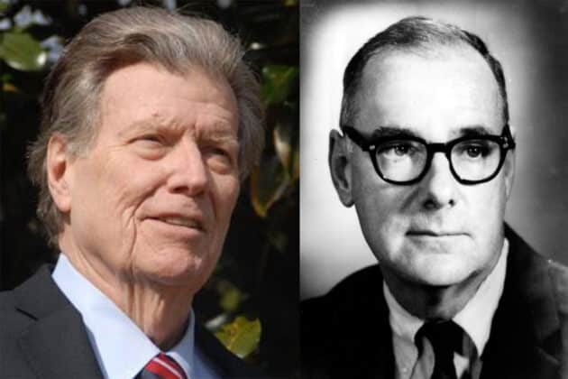 Der ehemalige US-Präsidentenberater Harald B. Malngren (l.) und der ehem. CIA Spionagechef Richard Mervin Bissell (r.).