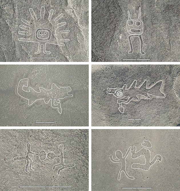 Weitere Beispiele neuentdeckter Bodenbilder. (Klicken sie auf die Bildmitte, um zu einer vergrößerten Darstellung zu gelangen.)Copyright/Quelle: Sakai et al., PNAS 2024