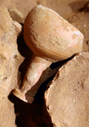 Deatilansicht des im Grab von Petra gefundenen Keches.Copyright/Quelle: University of St. Andrews