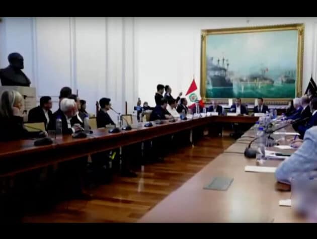 Blick in den Sitzungssaal der Anhörung vom 9. November 2024 am peruanischen Kongress. Copyright/Quelle: Comision de Cultura y Patrimonio Cultural Peru / J.Maussan