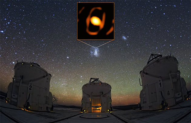 Die Große Magellansche Wolke, die Heimat des Riesensterns, im Visier der VLT-Teleskope der ESO.Copyright/Quelle: ESO