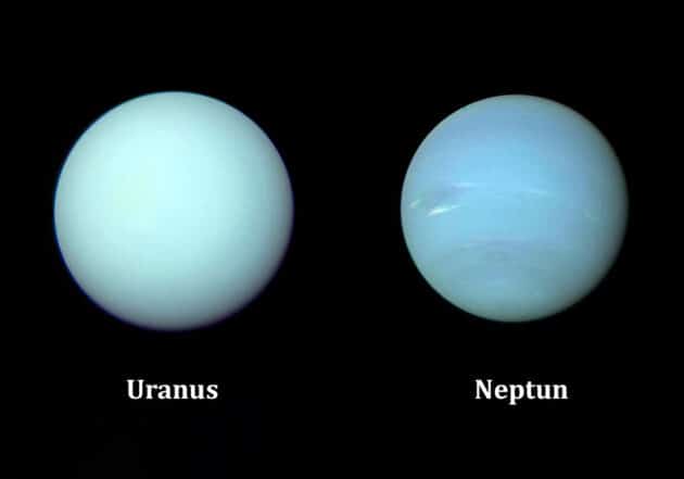 Die Planeten Neptun und Uranus. Copyright: NASA
